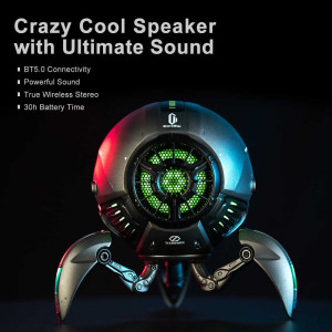 GravaStar G1 Metal Grey Bluetooth Roboterlautsprecher