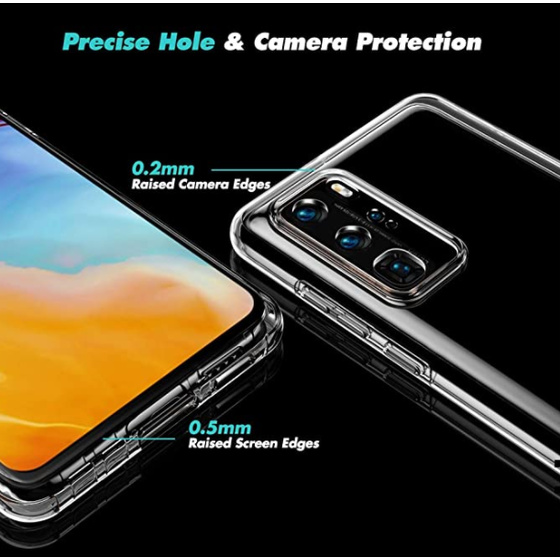 Ultra Dnne 360 Front + Back TPU Hlle fr Huawei P40 Pro Transparent