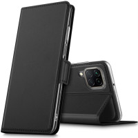 Kunstleder Bookstyle Tasche mit Lasche für Huawei P40 Lite  in Schwarz