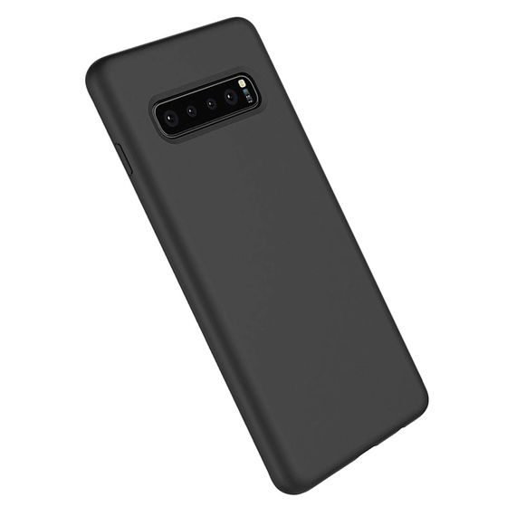 Schwarze Schutzhlle aus Silikon fr Samsung Galaxy S10