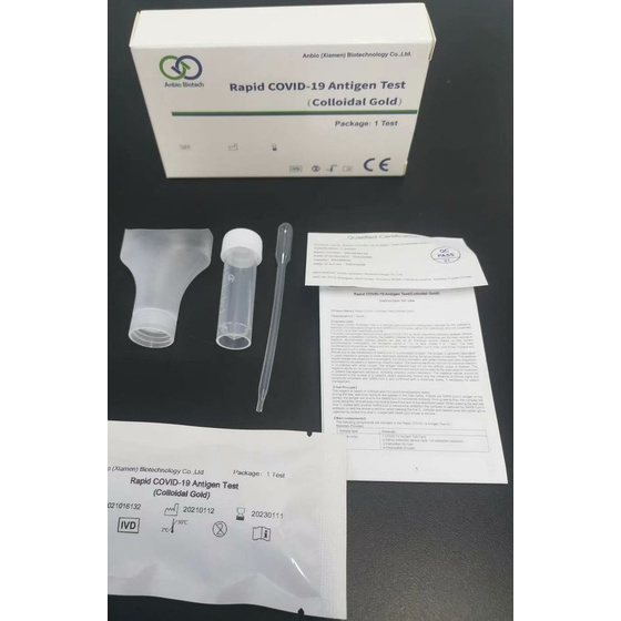 Anbio Biotech Covid-19 Schnelltest Tester Speedtest Antigen Rapid Test (Kolloidales Gold)