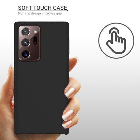 Schwarze Schutzhlle aus Silikon fr Samsung Galaxy Note 20 Ultra black