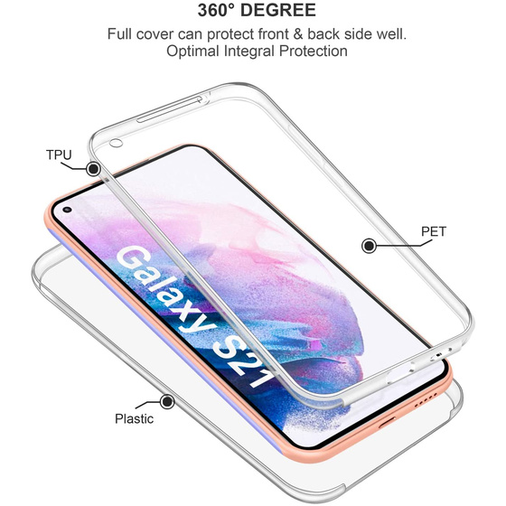 Ultra Dnne Front + Back TPU Hlle fr Samsung Galaxy S21 Transparent Klar
