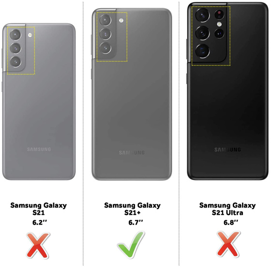 Schwarze Schutzhlle aus Silikon fr Samsung Galaxy S21 Plus Black