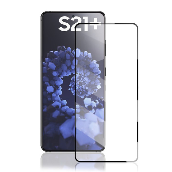 Echt 3D Glas Displayschutz Folie fr Samsung Galaxy S21 Plus Black