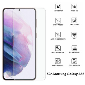 2xEcht Glas Displayschutz Folie für Samsung Galaxy S21