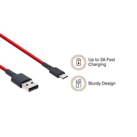 Original Xiaomi USB Typ C Braided Kabel 1m Rot