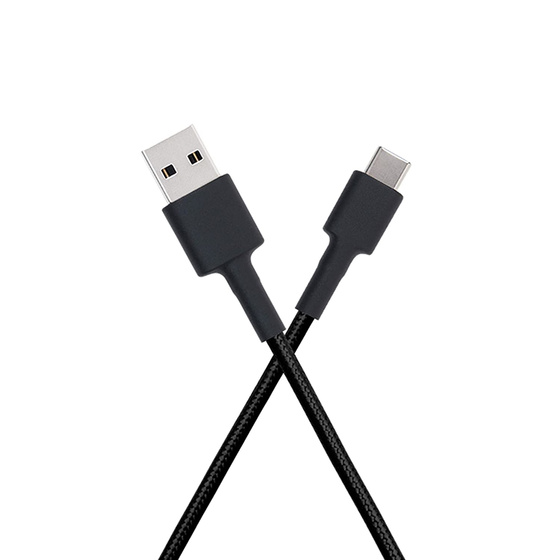 Original Xiaomi USB Typ C Braided Kabel 1m Schwarz