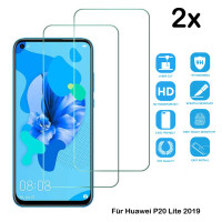 2x Schutzglas für Huawei P20 Lite 2019