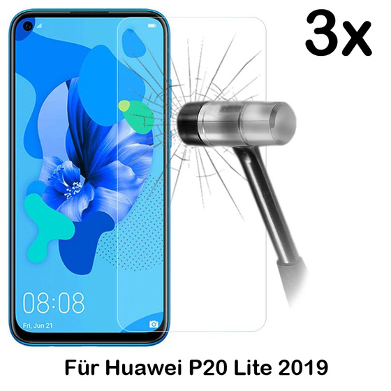 3x Schutzglas fr Huawei P20 Lite 2019