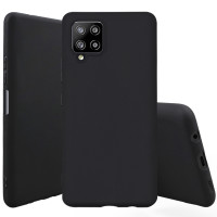 Schwarze Schutzhülle aus Silikon für Samsung Galaxy A12
