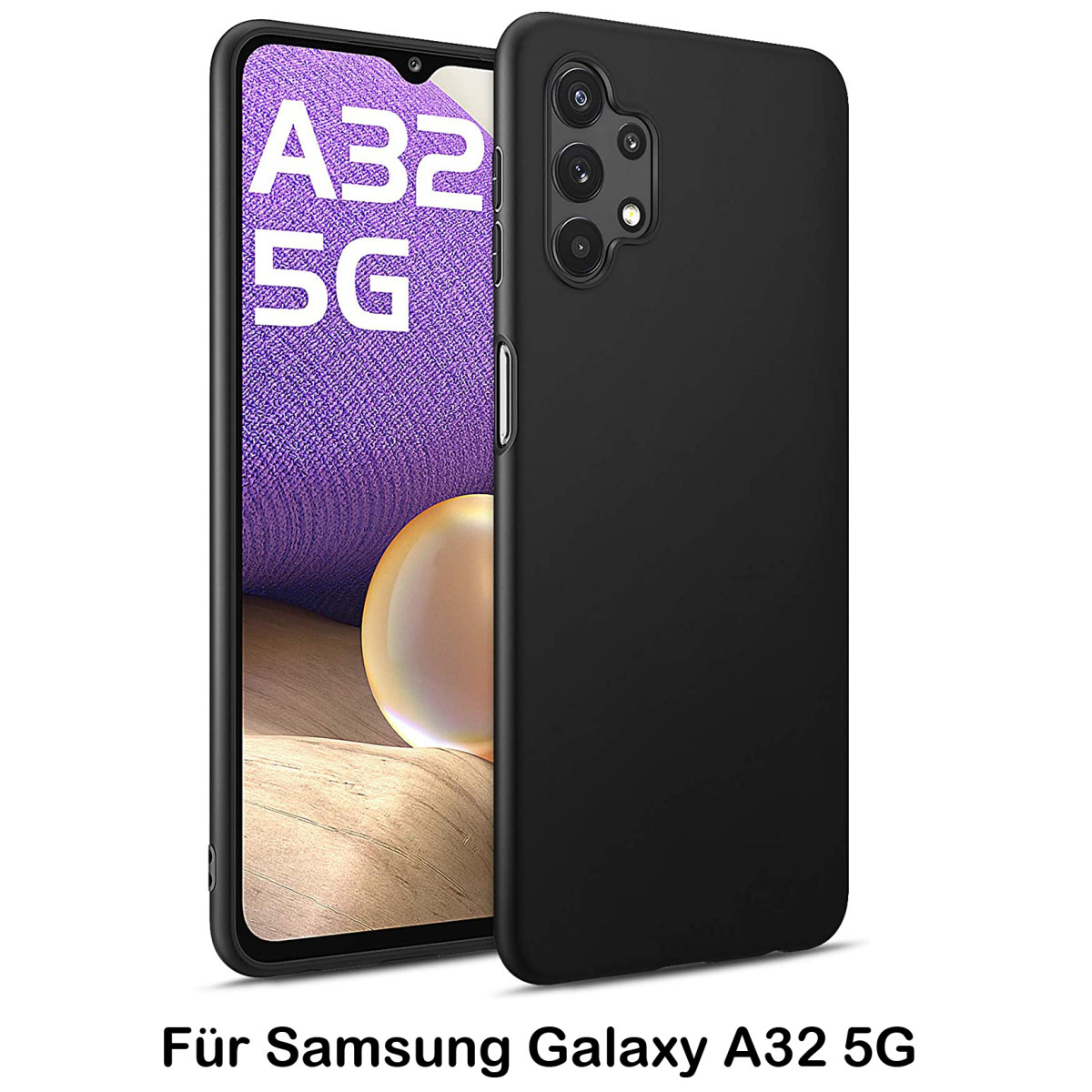 Schwarze Schutzhülle aus Silikon für Samsung...