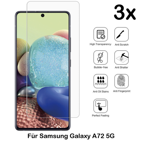 3x Schutzglas fr Samsung Galaxy A72 5G
