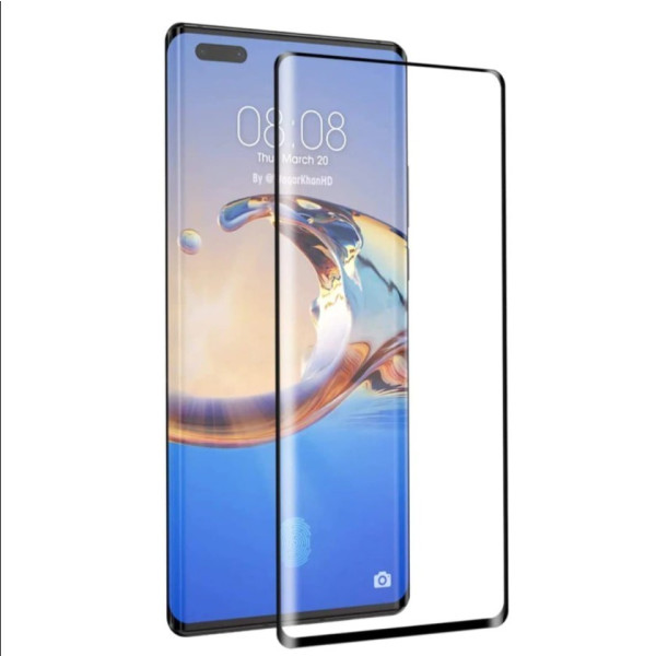 5D Full Glue Echt Glas Displayschutzfolie Schutzglas fr Huawei Mate 40 Black