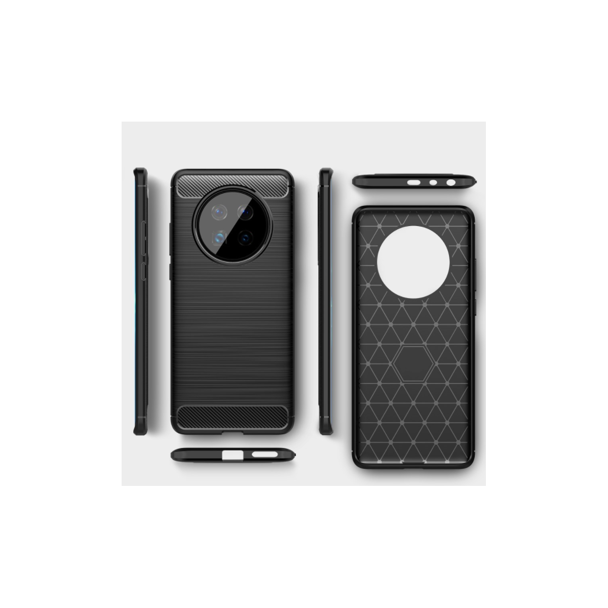 Ultra Dünne TPU Silikon Hülle in Matt Schwarz f&uu