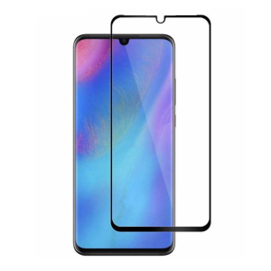 Ultra Dünne TPU Silikon Hülle in Schwarz Matt für Huawei P30 Pro  mit 5D Schutzglas