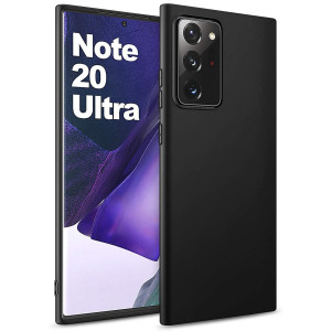 Ultra Dünne TPU Silikon Hülle in Matt Schwarz für Samsung Galaxy Note 20 Ultra  mit 5D Schutzglas