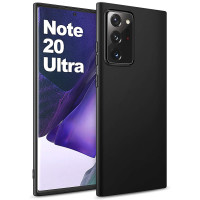 Ultra Dünne TPU Silikon Hülle in Matt Schwarz für Samsung Galaxy Note 20 Ultra  mit 5D Schutzglas