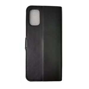 Kunstleder Bookstyle Tasche mit Lasche für Samsung Galaxy A41 in Schwarz