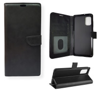 Kunstleder Bookstyle Tasche mit Lasche für Samsung Galaxy A41 in Schwarz