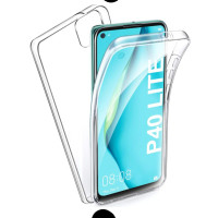 Ultra Dünne Front + Back TPU Hülle für Huawei P40 Lite Transparent Klar