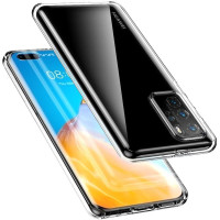 Ultra Dünne Front + Back TPU Hülle für Huawei P40 Lite Transparent Klar