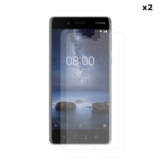 2x Echt Glas Displayschutzfolie fr Nokia 8