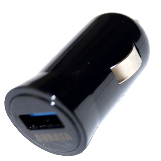 Durata USB KFZ Adapter 1000 mAh mit Kabel schwarz