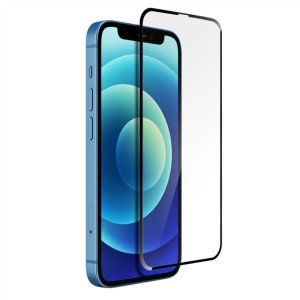 5D Full Cover Echt Glas Displayschutzfolie für Apple iPhone 13 Pro Max Schwarz