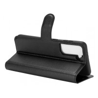 Kunstleder Bookstyle Tasche mit Lasche für Samsung Galaxy S22 Plus in Schwarz