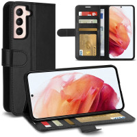 Kunstleder Bookstyle Tasche mit Lasche für Samsung Galaxy S22 Plus in Schwarz