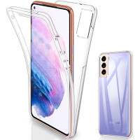 Ultra Dünne Front + Back TPU Hülle für Samsung Galaxy S22 Transparent Klar