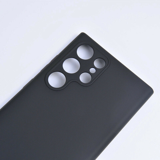 Schwarze Schutzhülle aus Silikon für Samsung Galaxy S22 Ultra Black