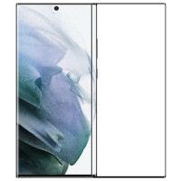 Echt Glas Displayschutz Folie für Samsung Galaxy S22 Ultra Curved Black