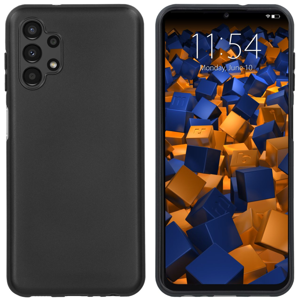 Schwarze Schutzhülle aus Silikon für Samsung...