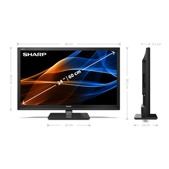 Sharp 24EA3E 24 Zoll (60cm) HD Ready LED TV
