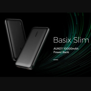 AUKEY PB-N73S 18W PD USB C Tragbares Ladegerät Schwarz 10000mAh
