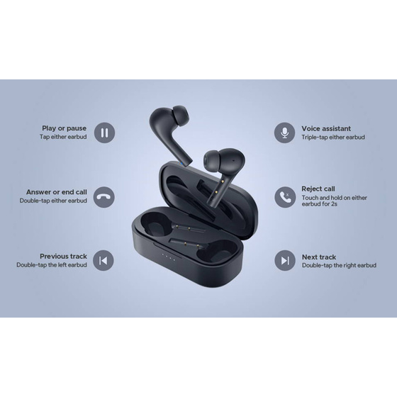 AUKEY Ear Buds Bluetooth Kopfhörer EP-T21S  Mit Ladecase Wasserdicht Noise Canceling