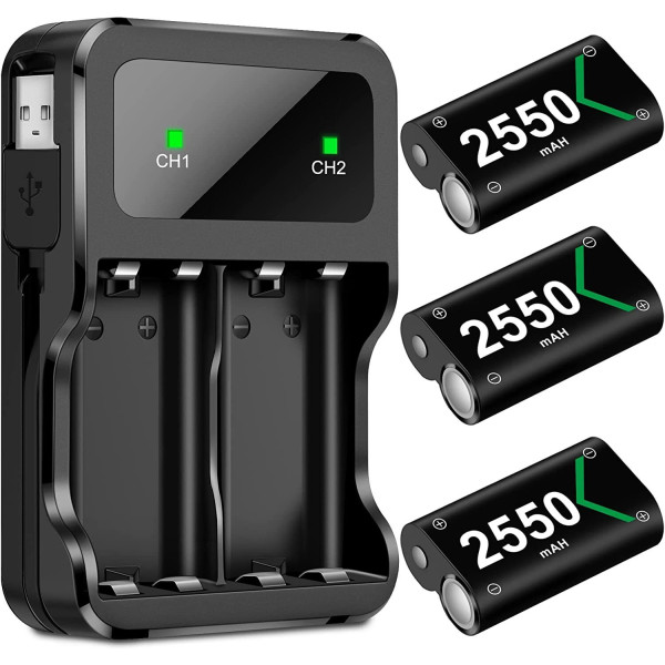 Controller Charger für Xbox One X&S / Xbox Series X&S Controller - 3x Akku
