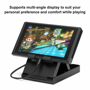 Nintendo Switch Zubehör Bundle (18 in 1) - Tragetasche, Bildschirmschutz, Playstand, Spielhülle, Joystick-Kappe, Ladestation, Griff, Lenkrad