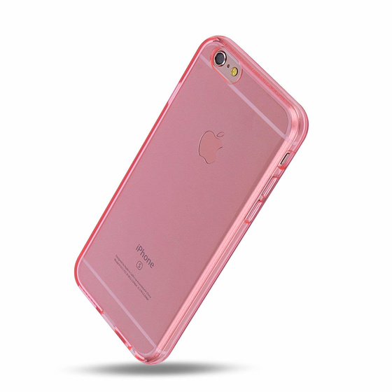 Schutzhülle aus Silikon für  iPhone 6 Plus / 6S Plus Transparent Pink
