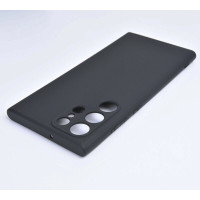 Schwarze Schutzhülle aus Silikon für Samsung Galaxy S23 Ultra Black
