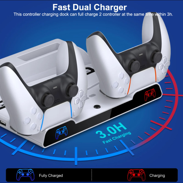 BEBONCOOL PS5 Mulitifunctional Cooling Fan Station & 10...