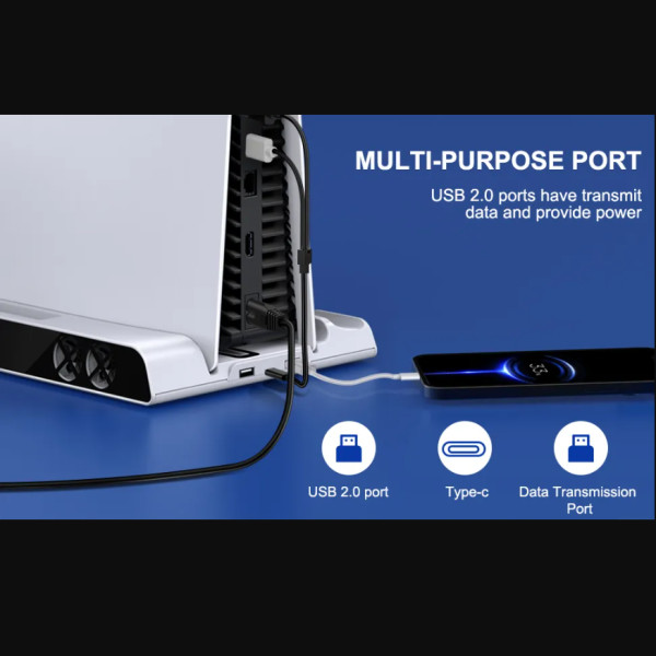 BEBONCOOL PS5 Mulitifunctional Cooling Fan Station & 10...