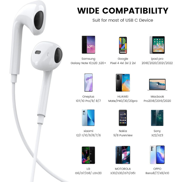 Hochwertige EarPods (USB-C) fr Apple iPhone 15