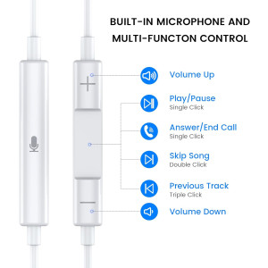 Hochwertige EarPods (USB-C) für Apple iPhone 15