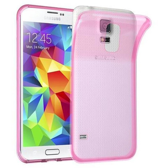 Schutzhülle aus Silikon für Samsung Galaxy S5 in Pink