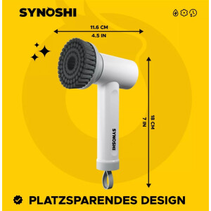Synoshi Elektrische Reinigungsbürste Akku USB C Rotationsbürste Set