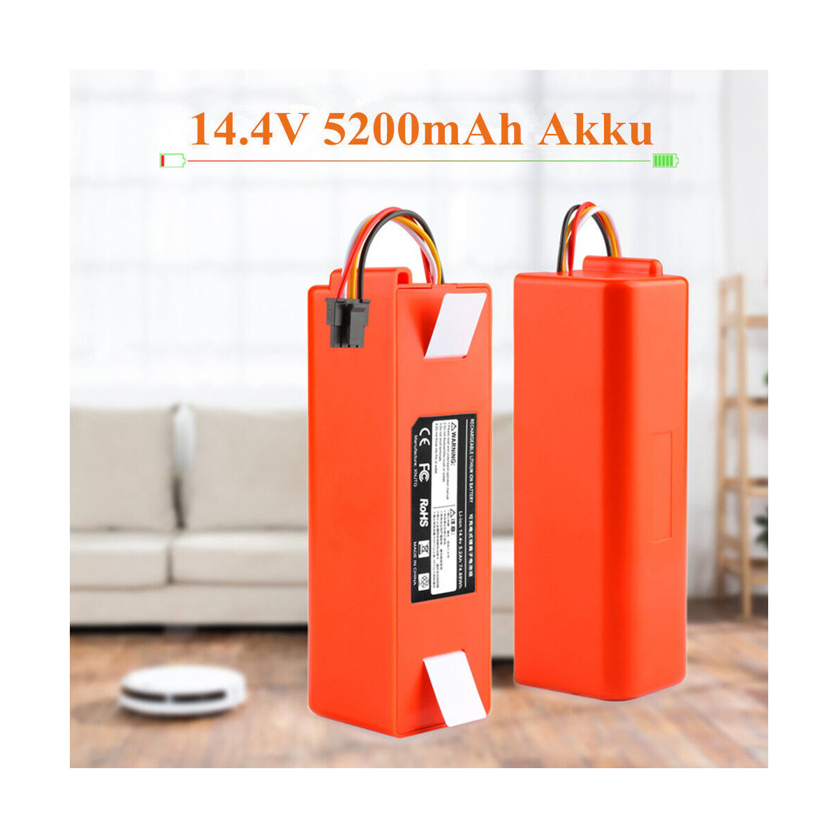 Akku für Xiaomi Roboterstaubsauger Roborock S50 und...