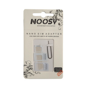 4in1 Micro Nano Simd Adapter Set mit Tool Weiss